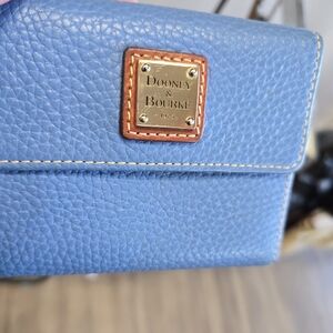 Dooney And Bourke Pebble Grain Flap Wallet Azure Blue